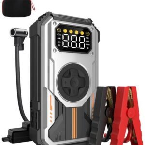 EIGOTRAV-arrancador de batería de coche portátil con , compresor de aire, arrancador de batería de coche 6000A (9,0 Gas / diésel 6,5L) con 150PSI, Inflador de neumáticos Digital, temperatura-20 'C a 70' ℃ TikTokShopBlackFriday